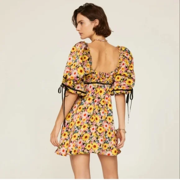 For Love And Lemons Floral Mini Dress - Multicolor - Picture 2 of 6
